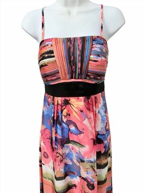 Sue Wong Maxi Dress NWT Multicolor Floral Long Dress Size 4